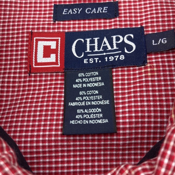 Ralph Lauren Chaps easy care button up Lg dress shirt new with tags.pocket - Picture 6 of 7
